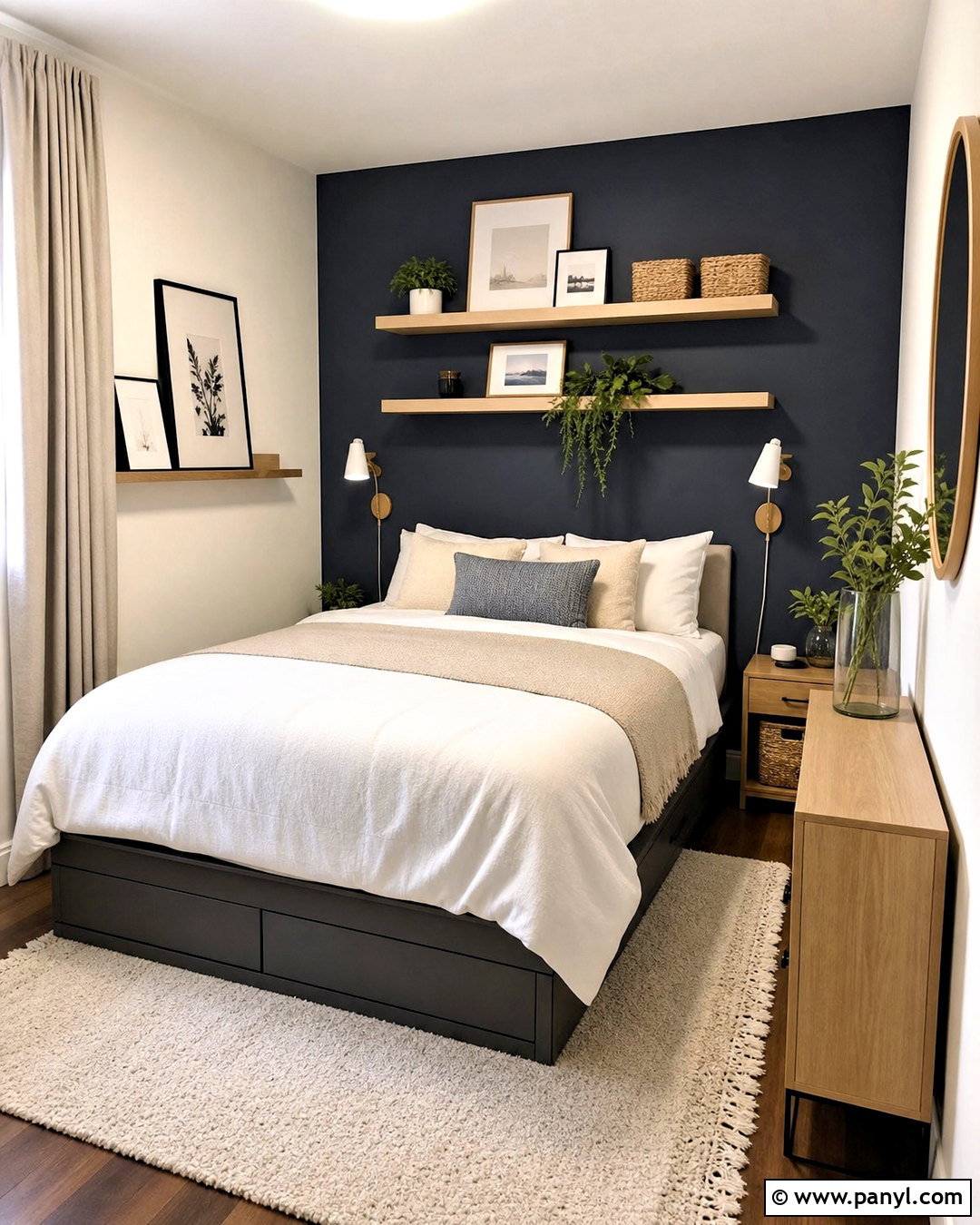 Small Bedroom With Dark Accent Wall - 20 bedroom with dark accent wall ideas