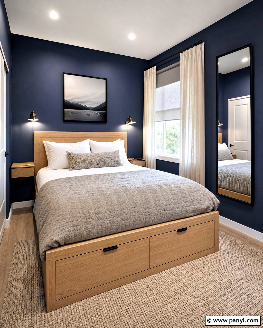 Small Bedroom With Dark Blue Walls - 20 dark blue bedroom walls