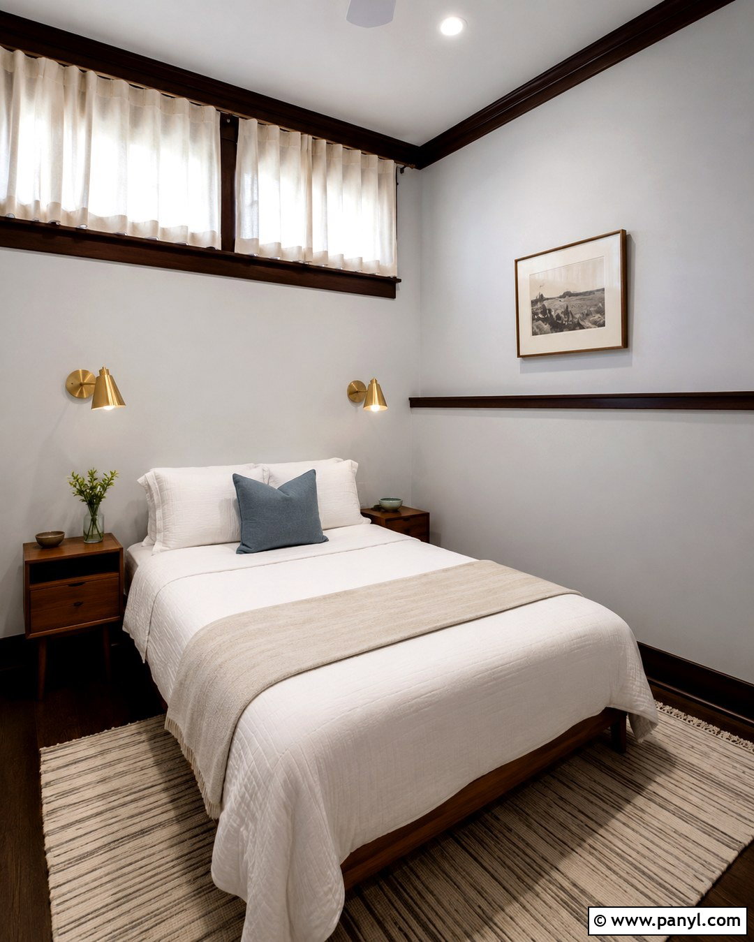 Small Bedroom With Light Grey Walls And Brown Trim - 20 Light Grey Walls With Brown Trim Ideas