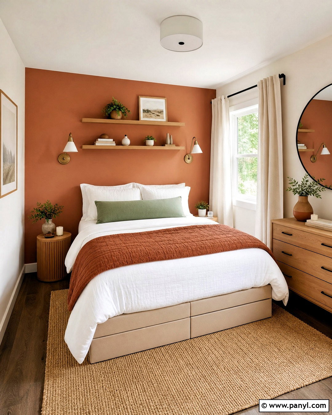 Small Bedroom With Terracotta Walls - 20 terracotta bedroom walls