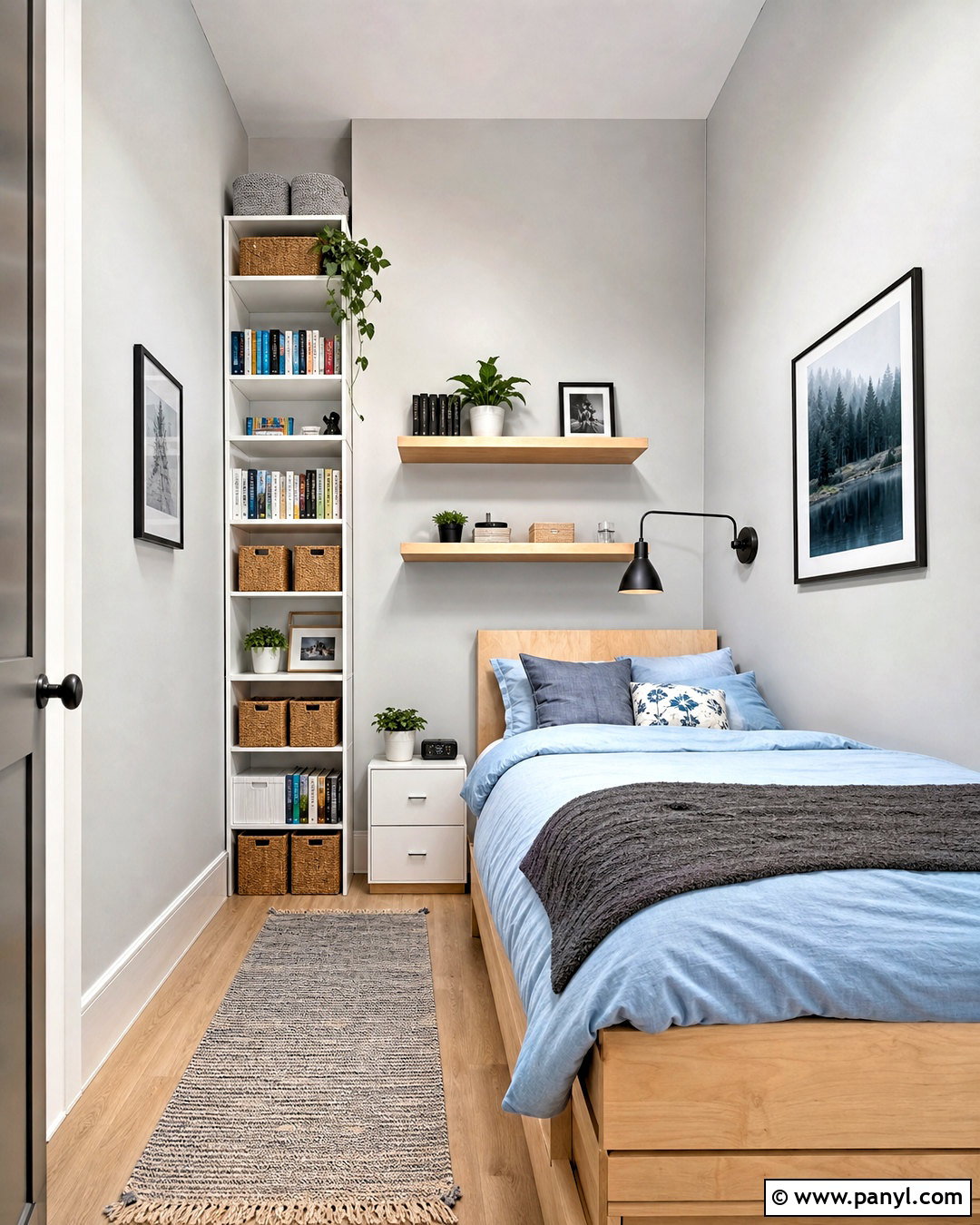 Small Bedroom With Vertical Storage - 20 bedroom ideas for small rooms