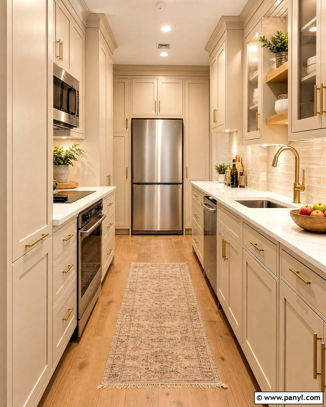 Small Beige Galley Kitchen - 20 beige kitchen ideas