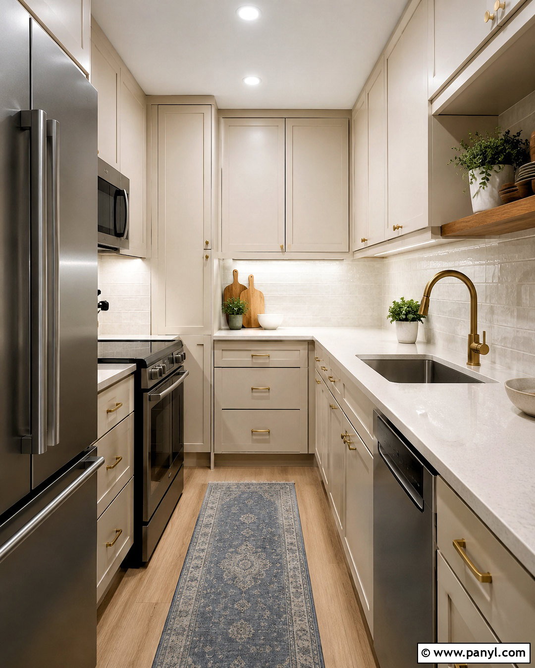 Small Beige Galley Kitchen - 20 beige colour kitchen ideas