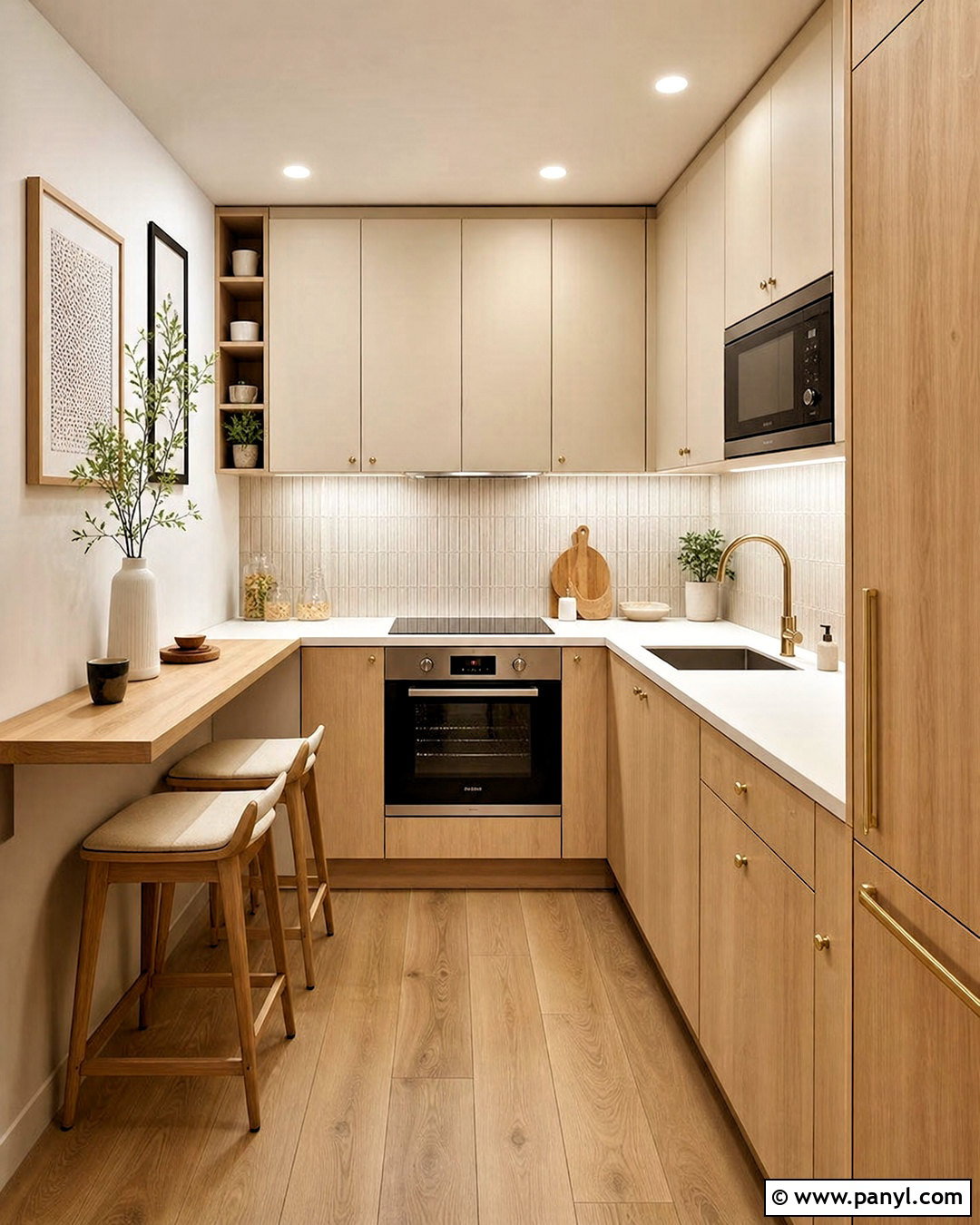 Small Beige and Wood Kitchen - 20 beige and wood kitchen ideas