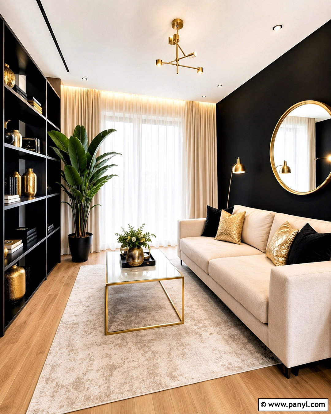 Small Black And Gold Living Room - 20 black and gold interior design ideas