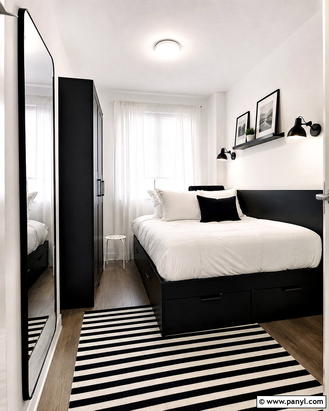 Small Black And White Bedroom - 20 black and white bedrooms