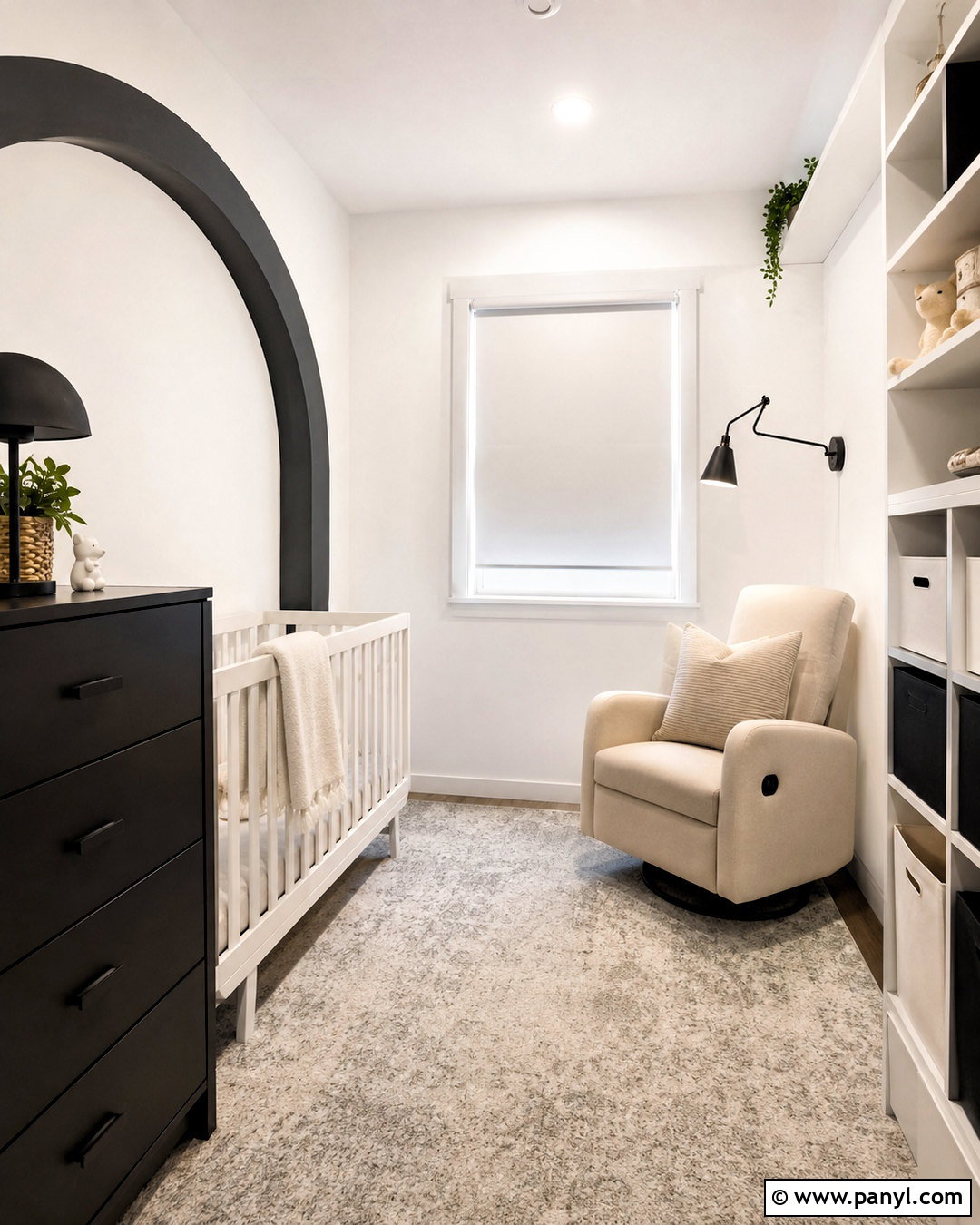 Small Black And White Nursery - 20 black and white baby nursery ideas