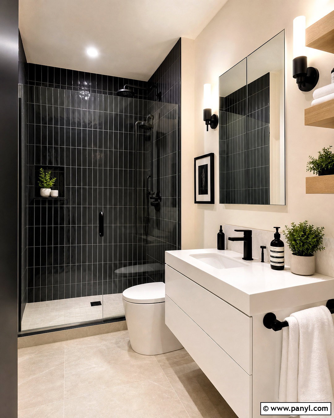 Small Black Bathroom - 20 black bathroom design ideas
