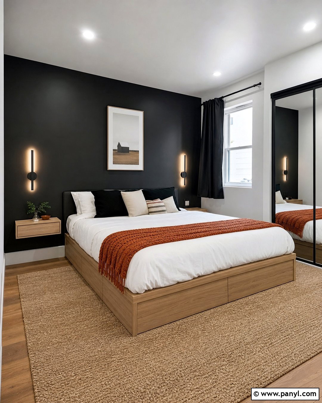 Small Black Feature Wall Bedroom - 35 black feature wall bedroom ideas