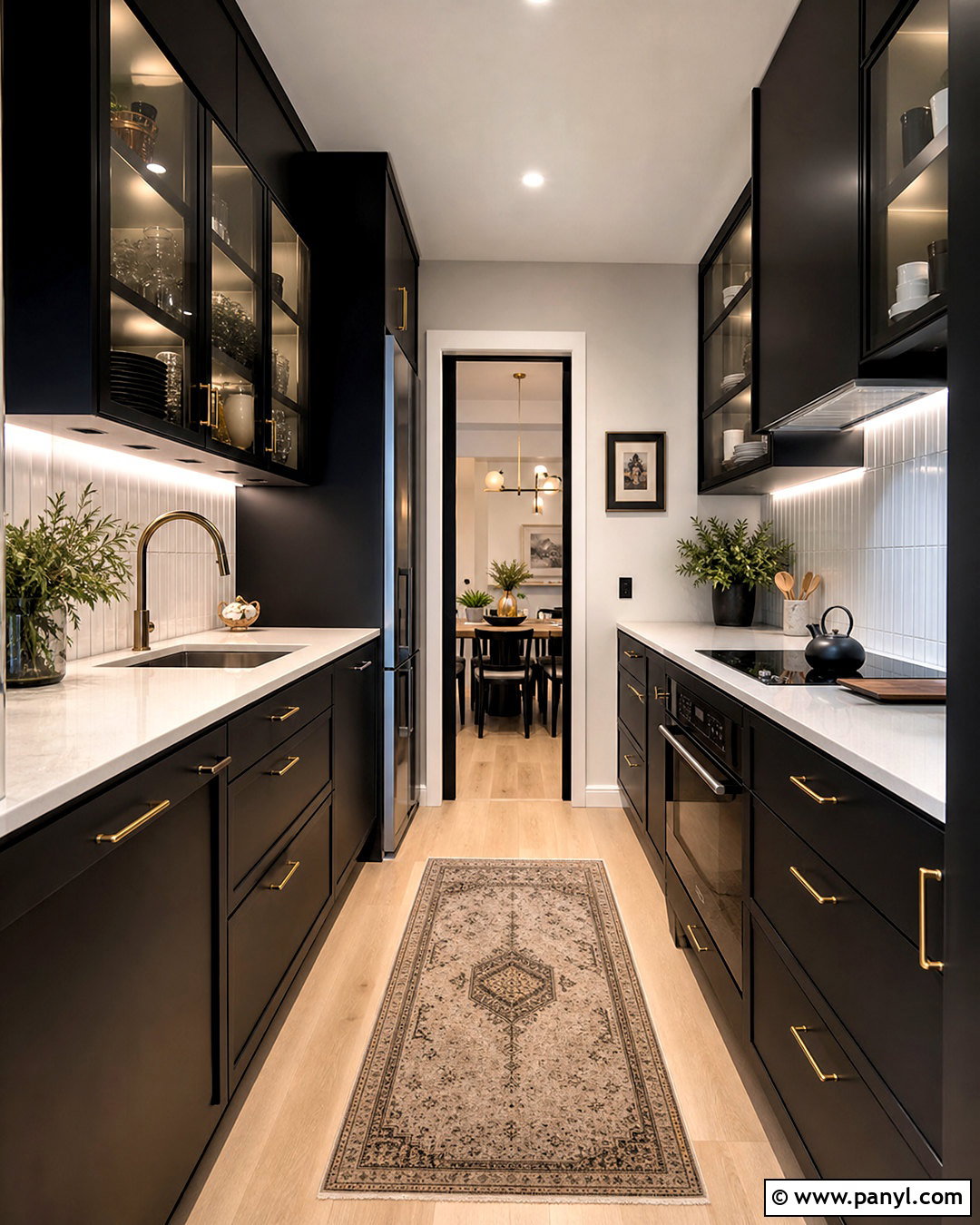 Small Black Galley Kitchen - 20 small black kitchen ideas