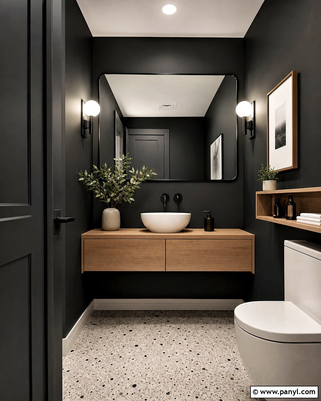 Small Black Half Bathroom - 20 black half bathroom ideas