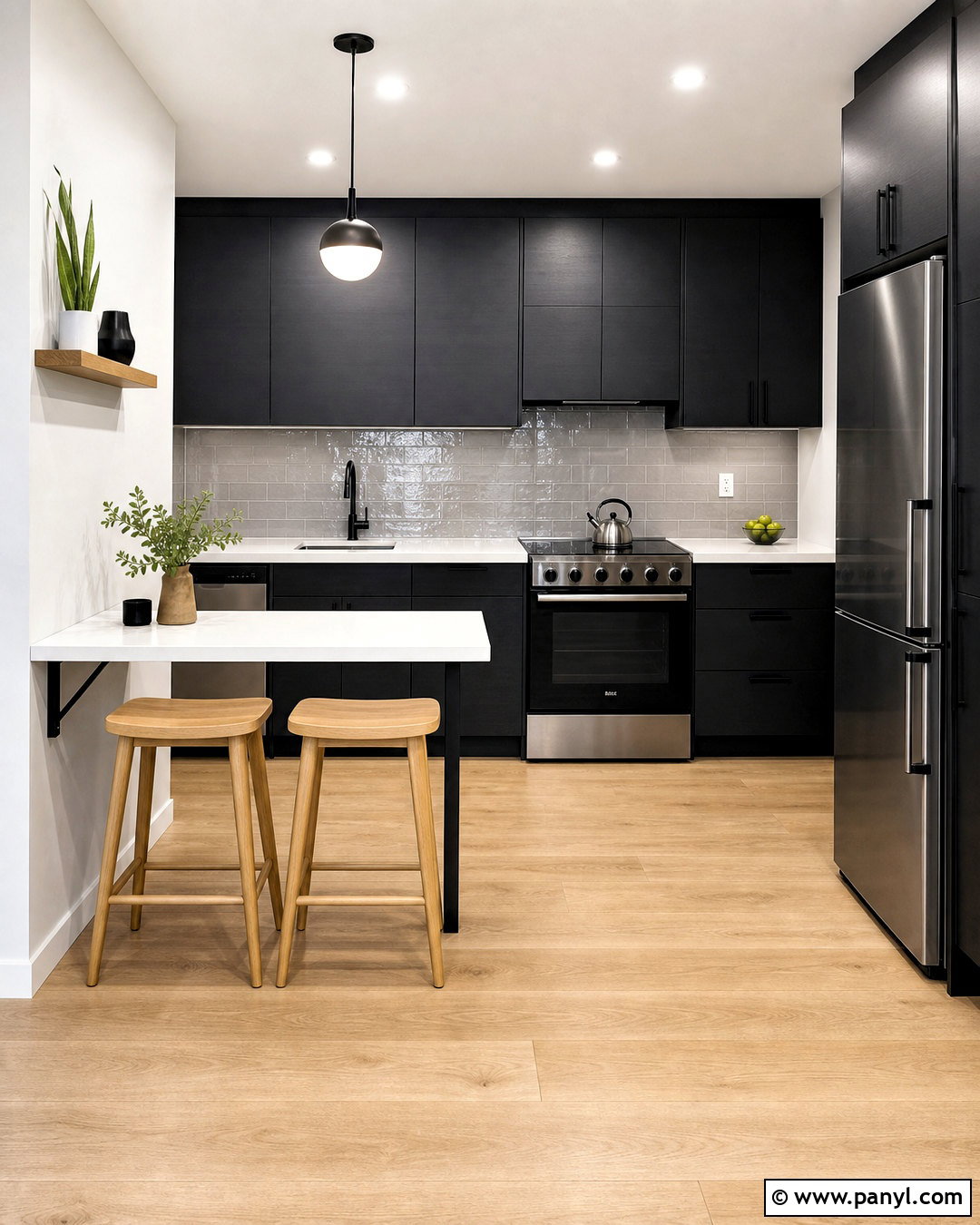 Small Black Kitchen With Breakfast Bar - 20 small black kitchen ideas