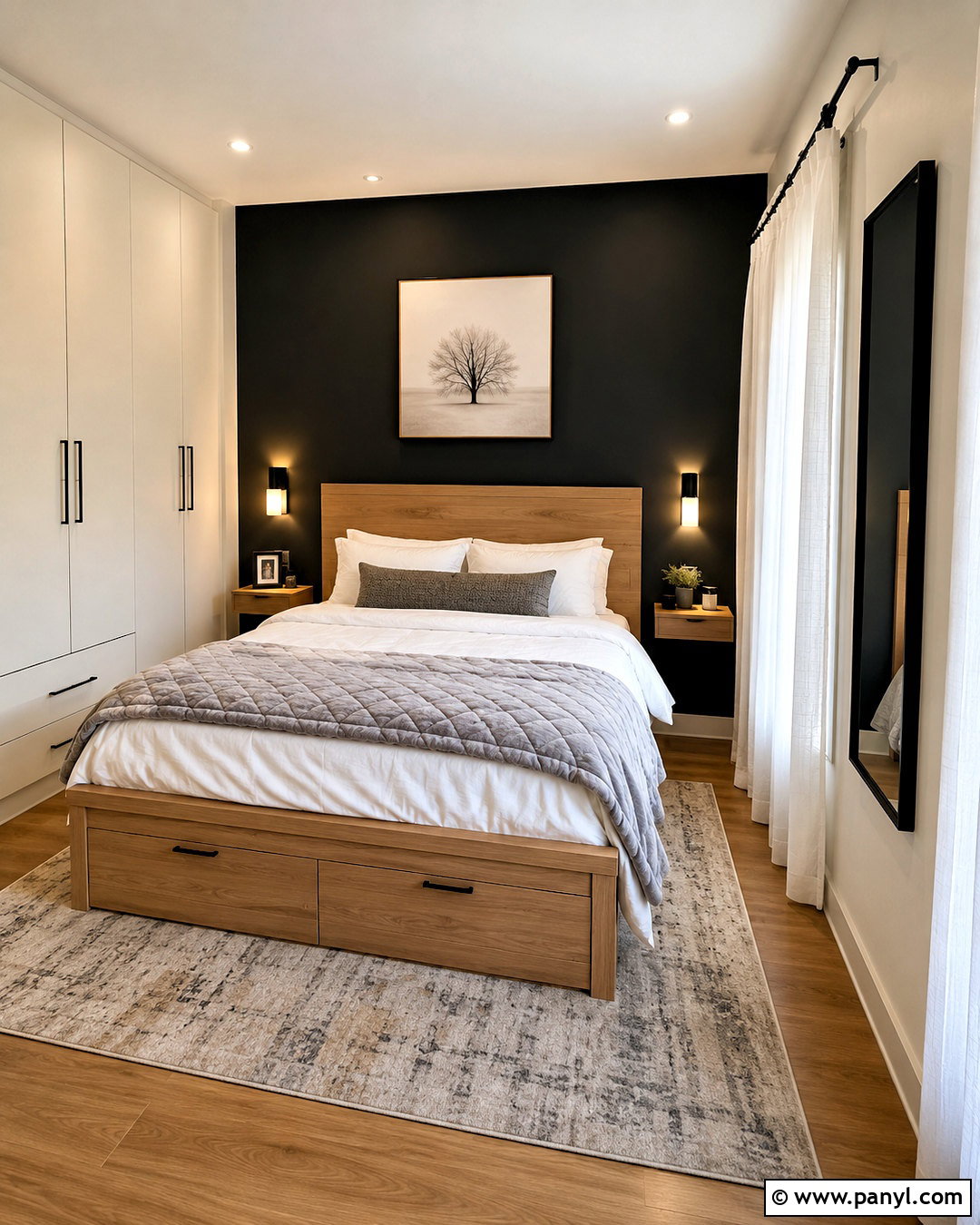 Small Black Wall Bedroom - 20 black wall in bedroom ideas