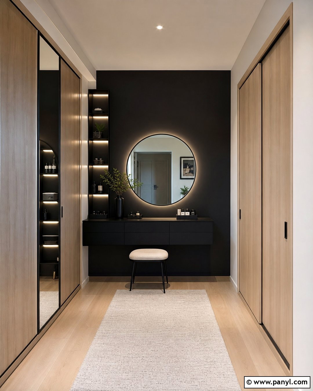Small Black Wall Dressing Room - 20 Black Wall Dressing Room Ideas