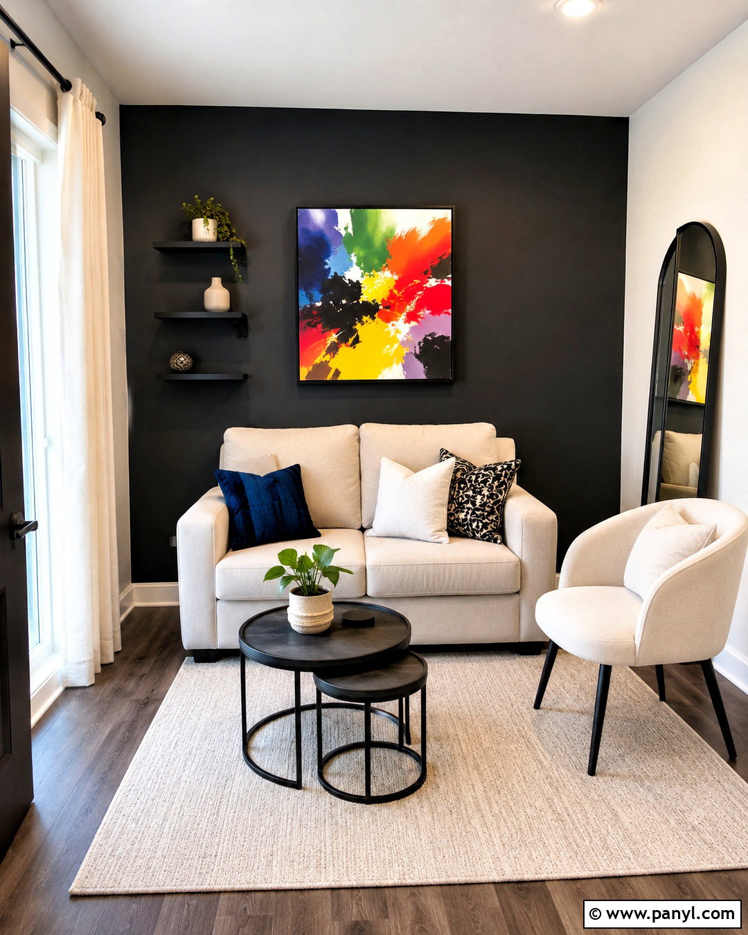 Small Black Wall Living Room - 20 black wall living room decorating ideas