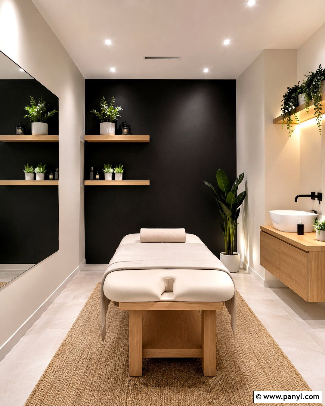 Small Black Wall Spa Room - 20 Black Wall Spa Room Ideas