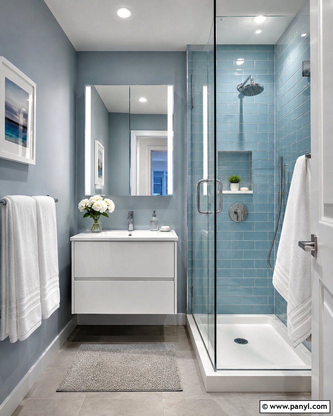 Small Blue And Gray Bathroom - 20 blue and grey bathroom ideas