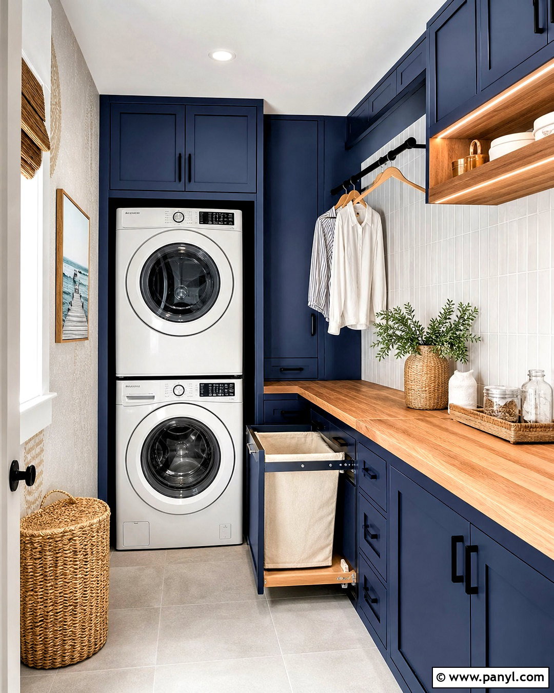 Small Blue And Wood Laundry Room - 20 laundry room ideas small space ideas