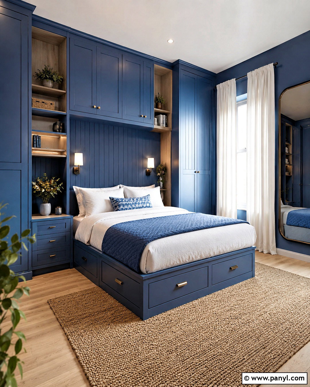Small Blue Bedroom With Storage - 20 blue rooms bedroom ideas