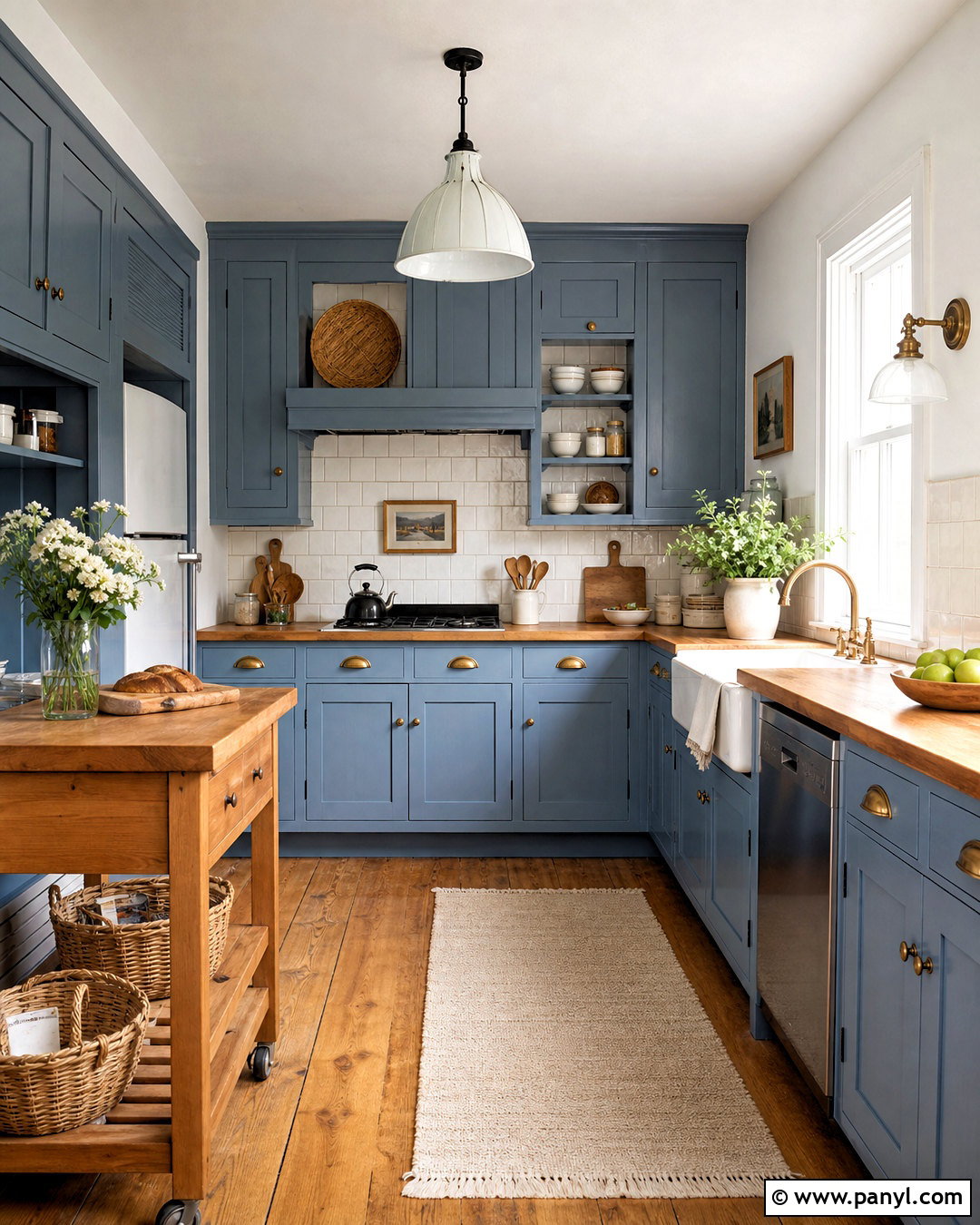 Small Blue Farmhouse Kitchen - 20 small blue kitchen ideas