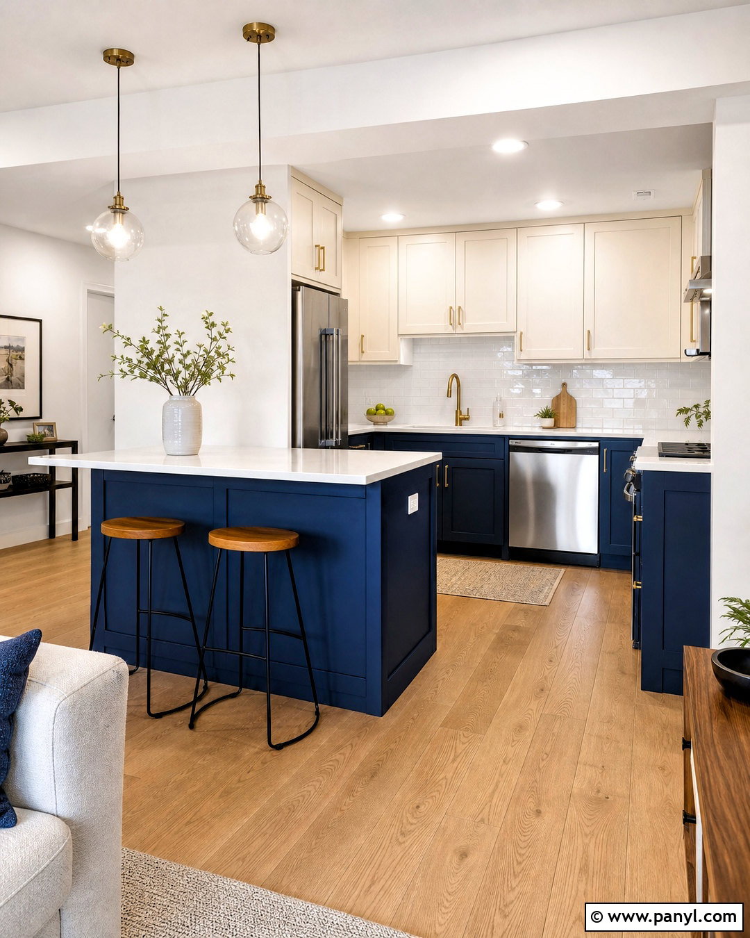 Small Blue Kitchen With Peninsula - 20 small blue kitchen ideas