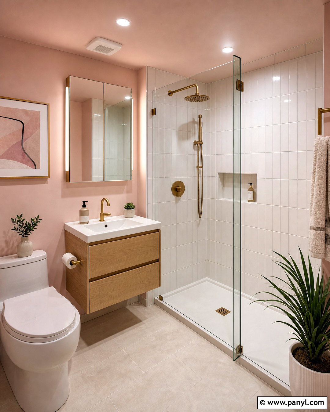 Small Blush Bathroom - 20 blush bathroom ideas