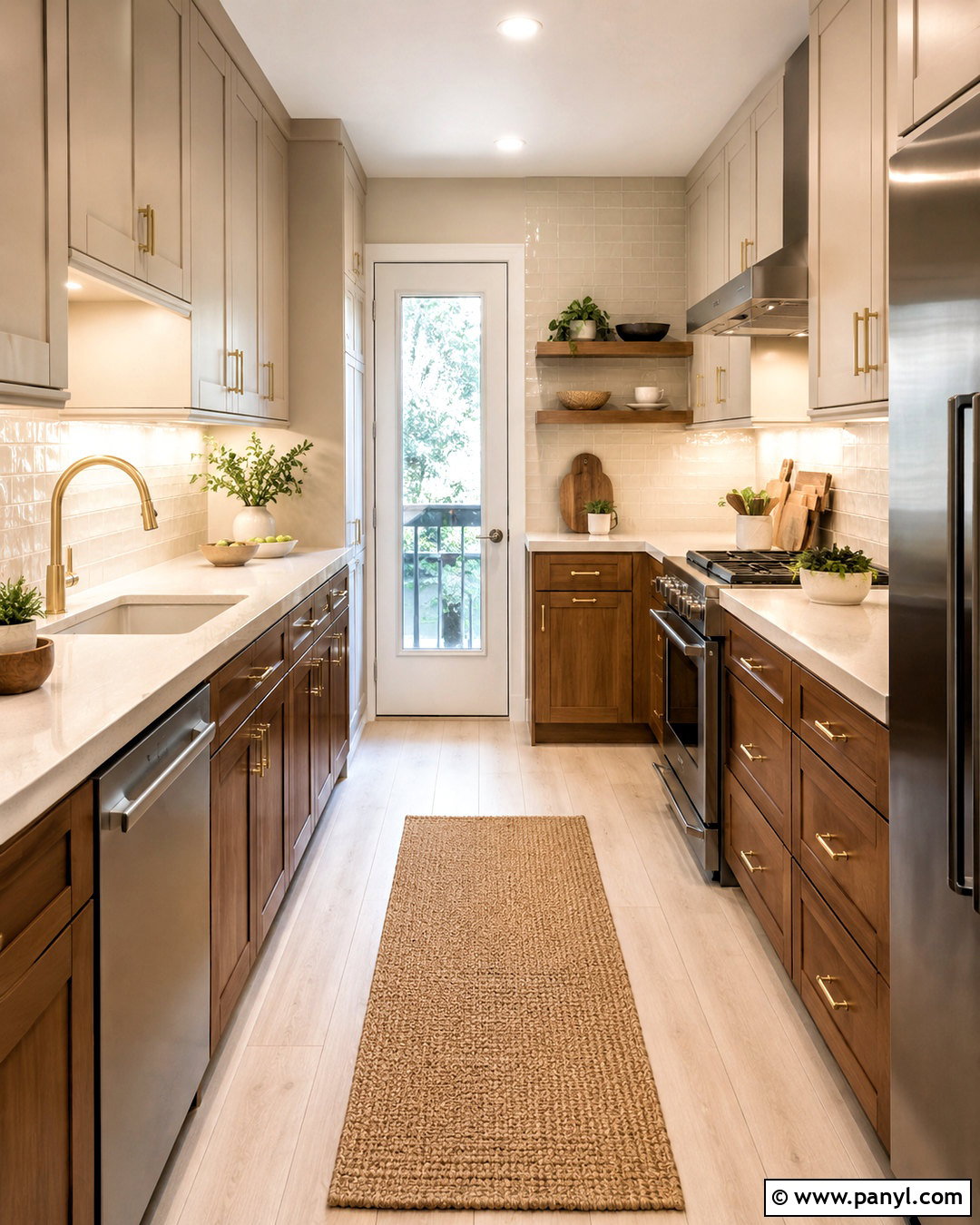 Small Brown And Beige Galley Kitchen - 20 brown and beige kitchen ideas