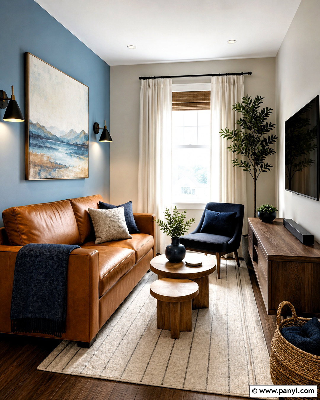Small Brown And Blue Living Room - 20 brown and blue living room ideas