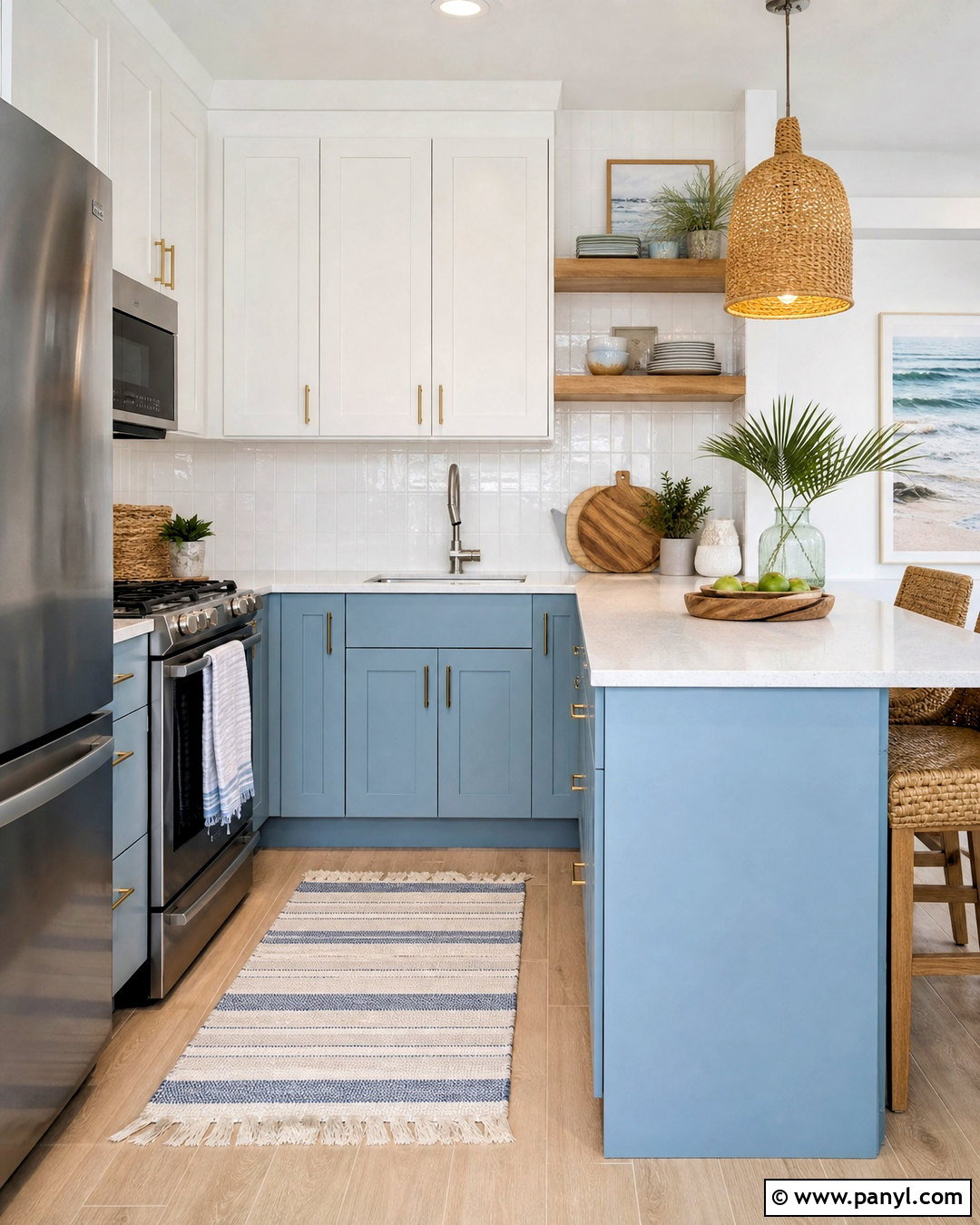 Small Coastal Blue Kitchen - 20 coastal blue kitchen ideas