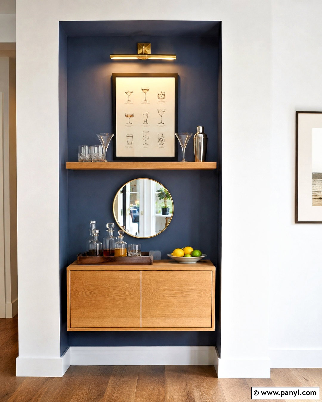 Small Cocktail Wall Nook - 20 cocktail wall ideas