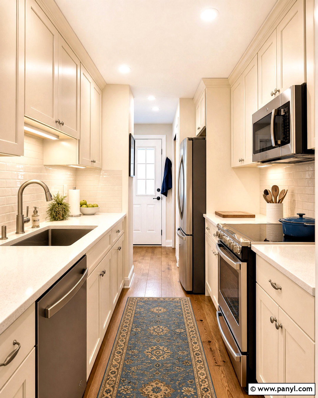 Small Cream Galley Kitchen - 20 cream kitchen ideas