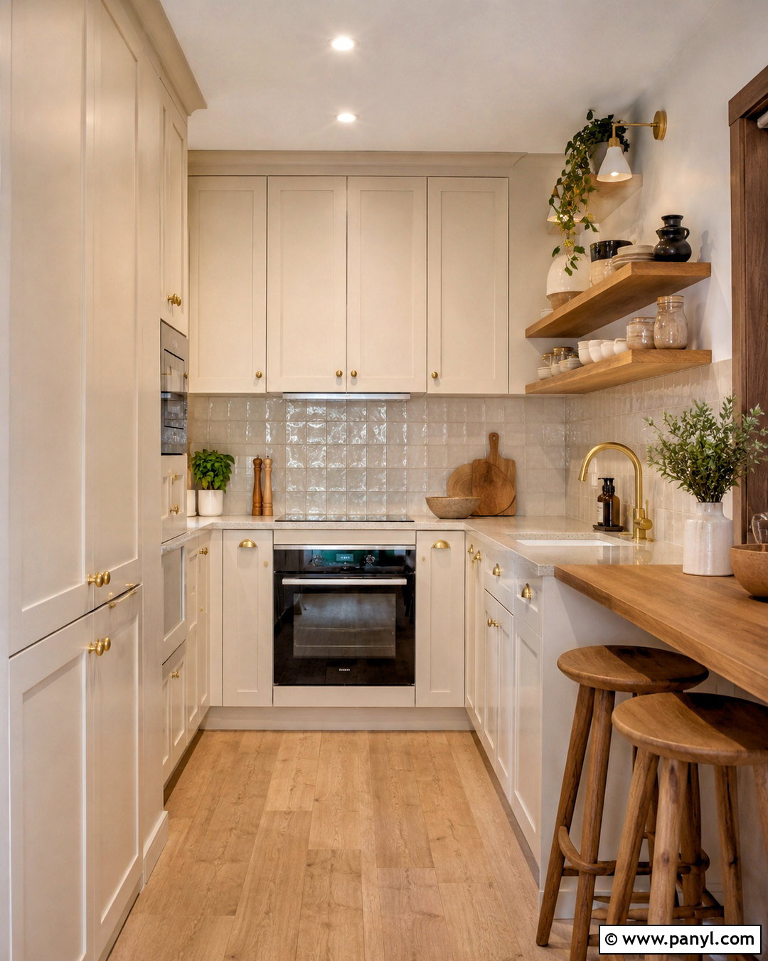 Small Cream and Light Brown Kitchen - 20 cream and brown kitchen ideas