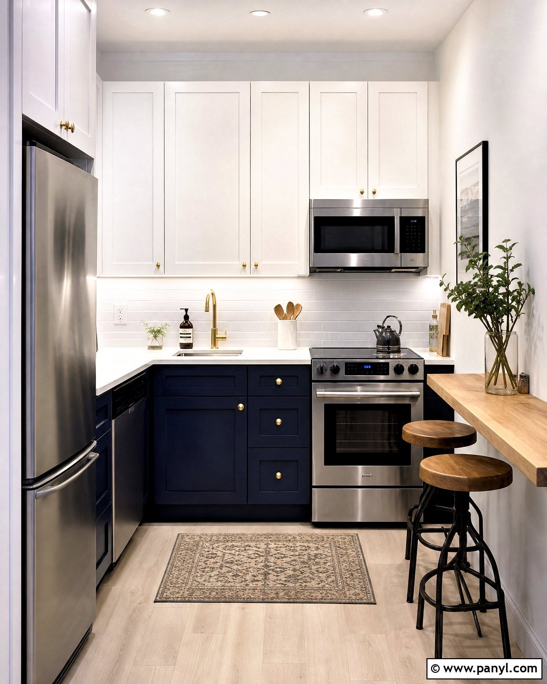 Small Dark Blue And White Kitchen - 20 dark blue and white kitchen ideas