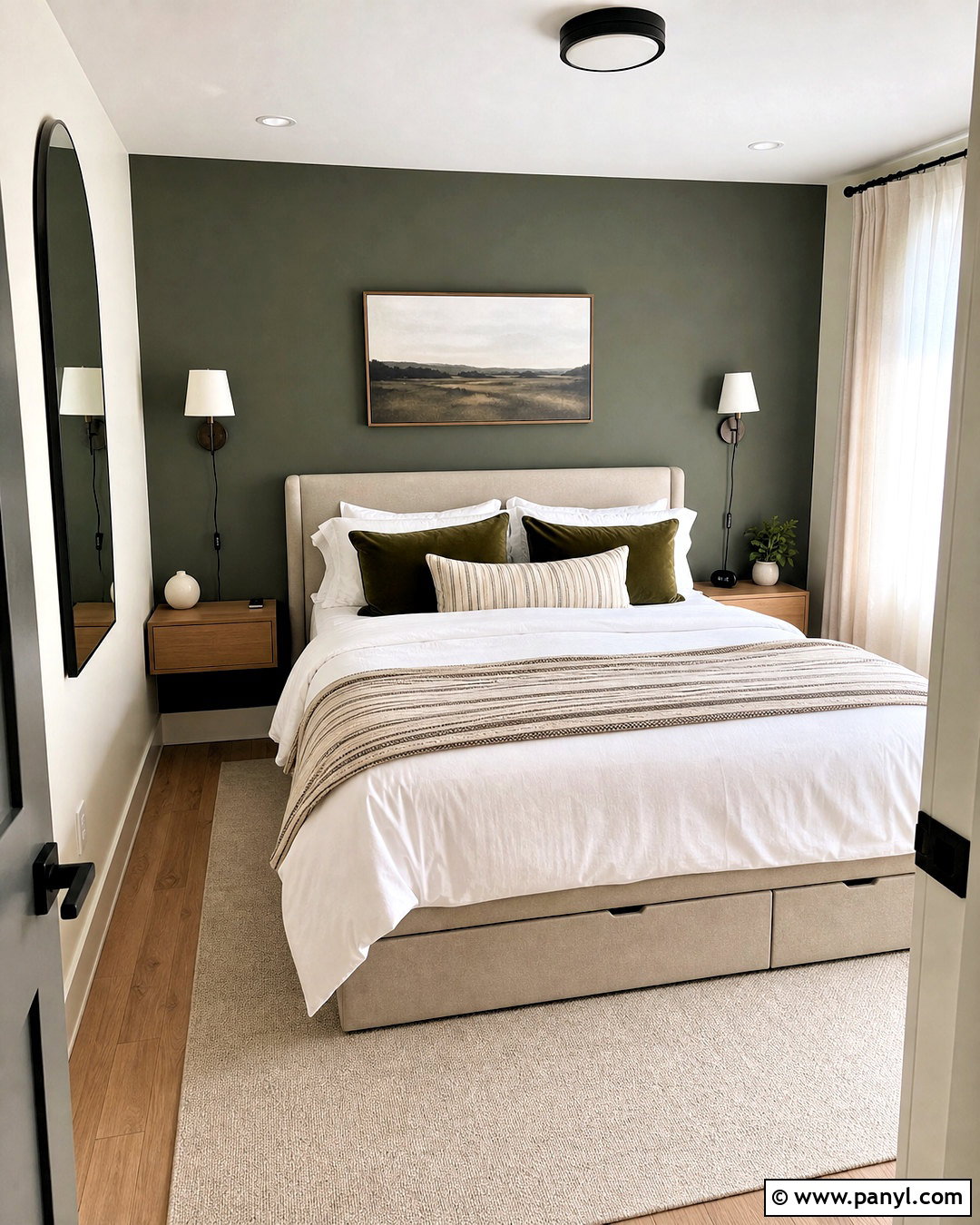 Small Dark Green Accent Wall Bedroom - 20 dark green accent wall bedroom ideas
