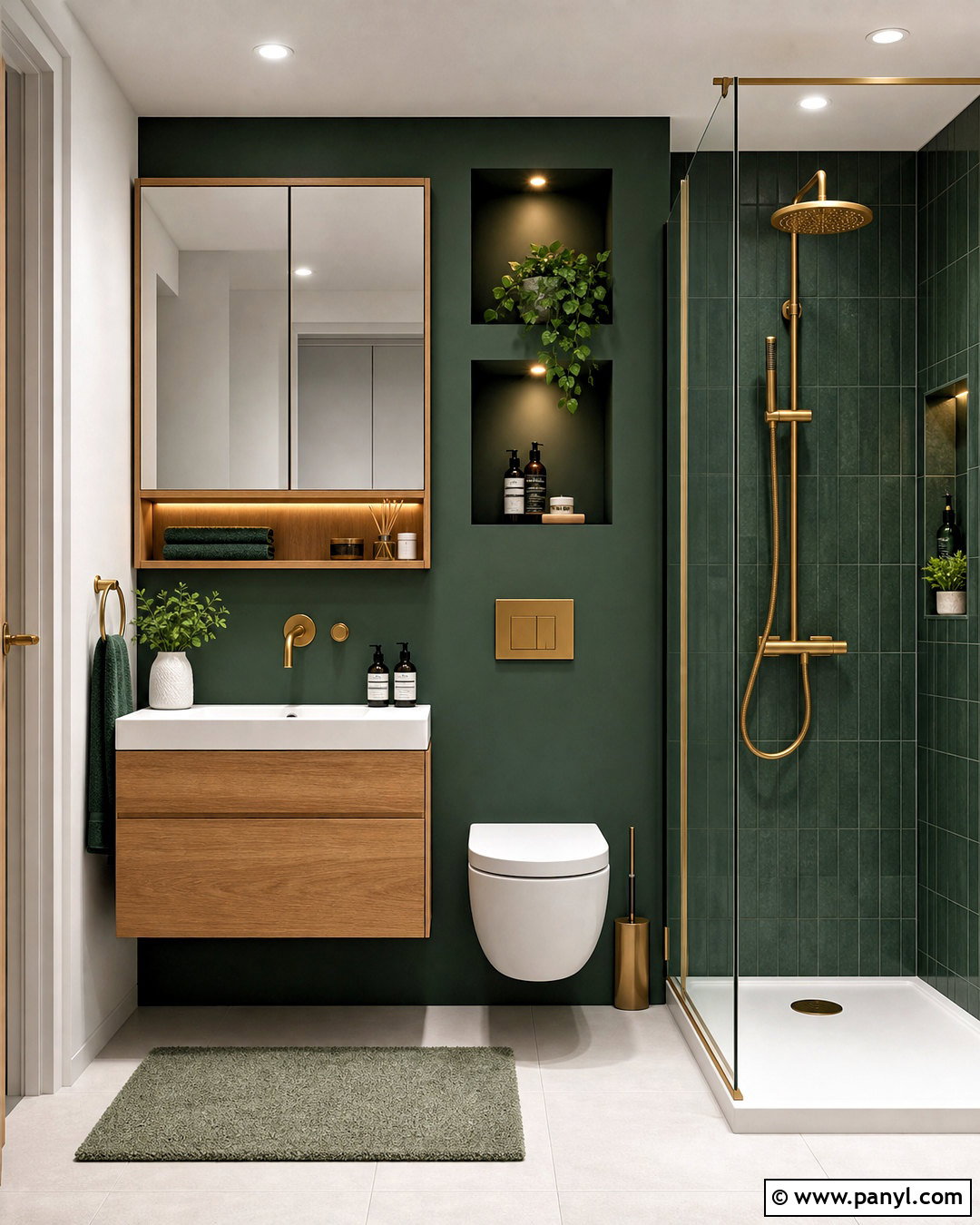 Small Dark Green And Gold Bathroom - 20 dark green and gold bathroom ideas