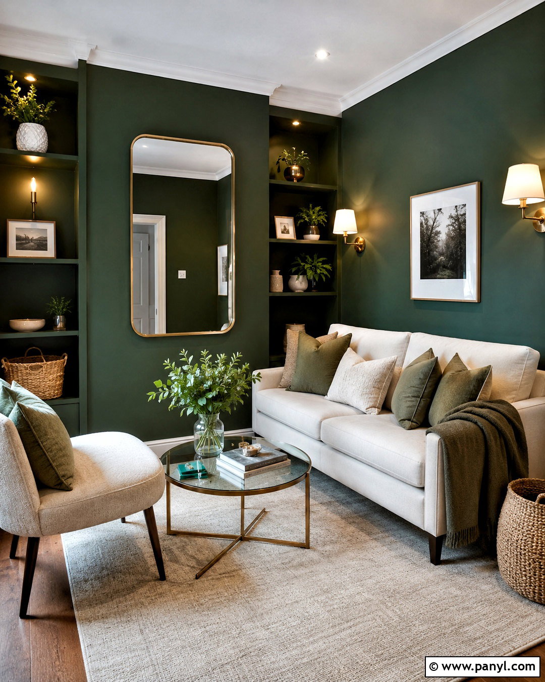 Small Dark Green Lounge - 20 dark green lounge ideas