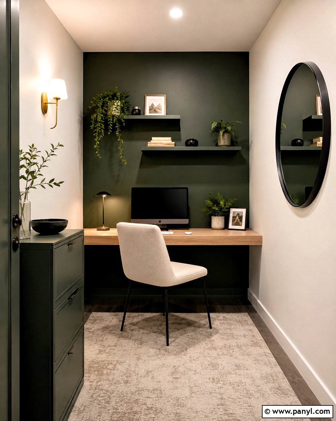 Small Dark Green Office - 20 dark green office ideas