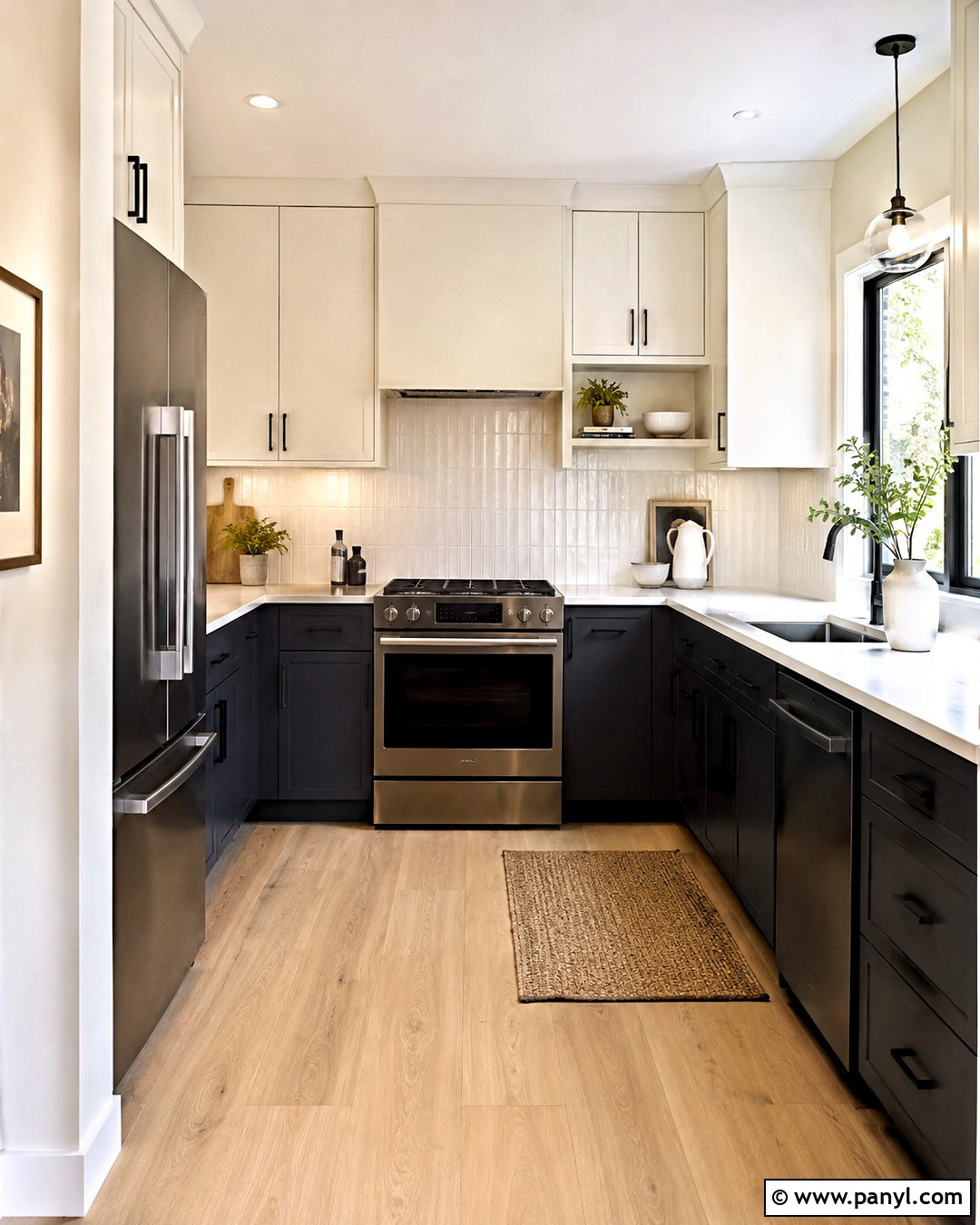 Small Dark Kitchen With White Uppers - 20 dark kitchen ideas