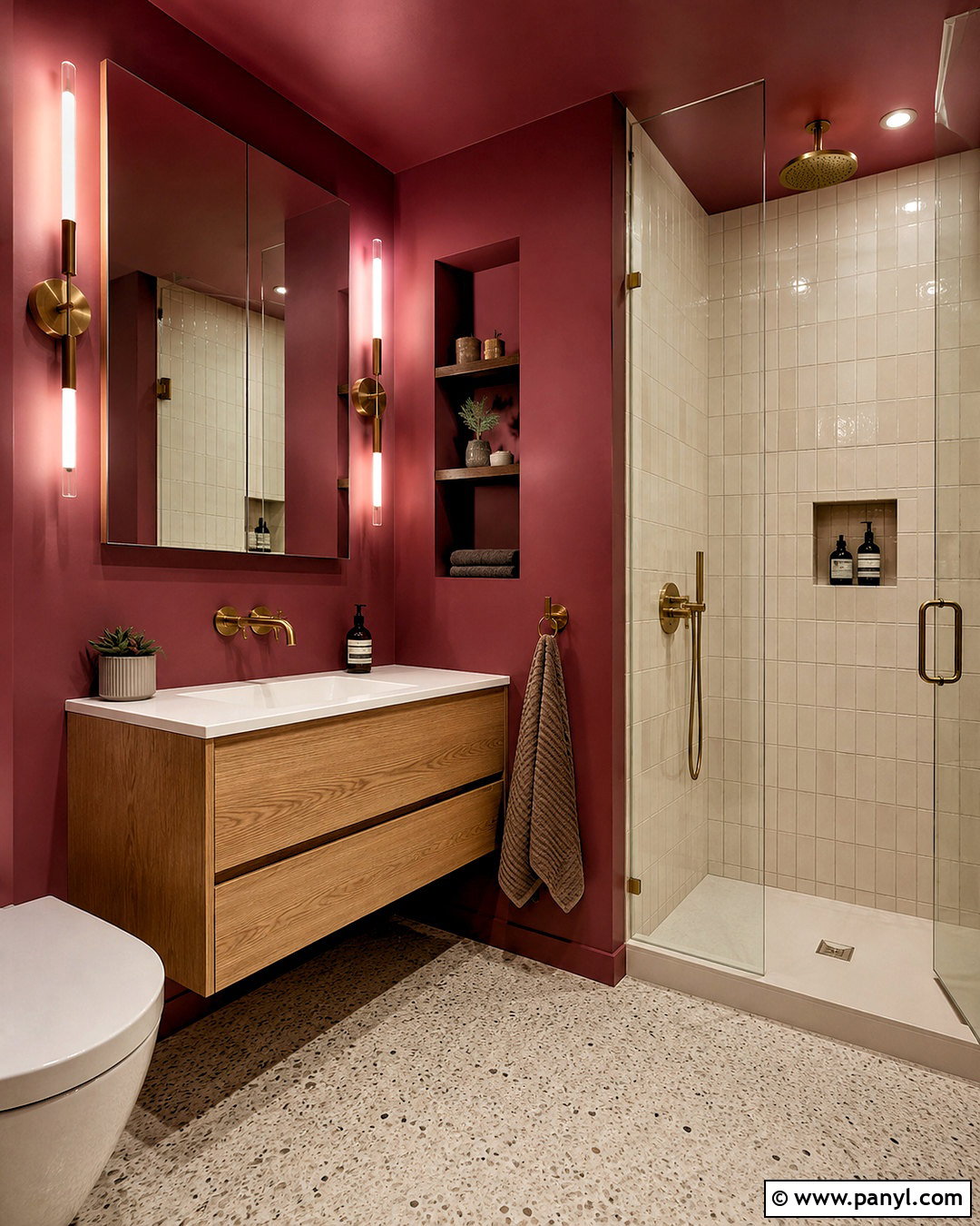 Small Dark Pink Bathroom - 20 dark pink bathroom ideas