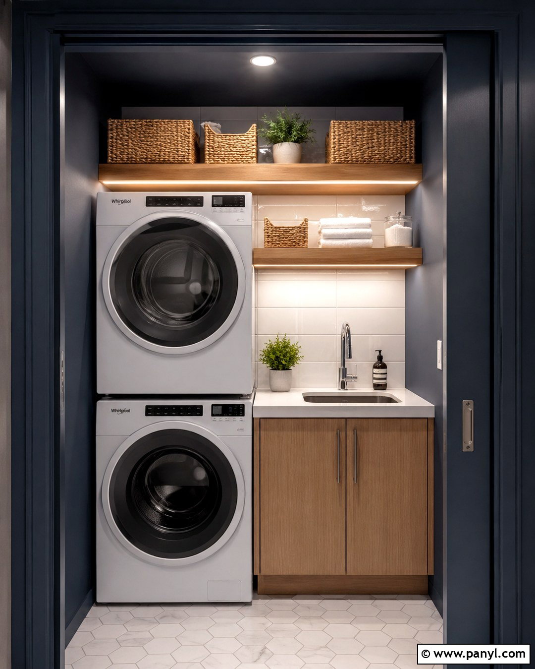 Small Dark Wall Laundry Closet - 20 Dark Wall Laundry Room Ideas