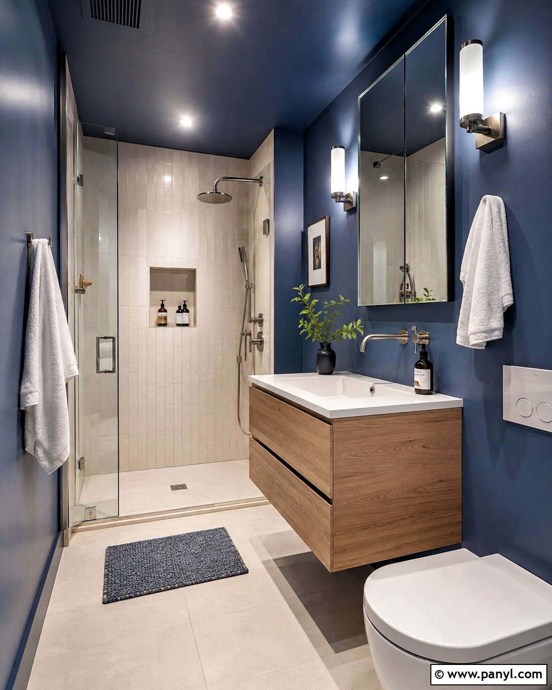 Small Deep Blue Bathroom - 20 deep blue bathroom ideas