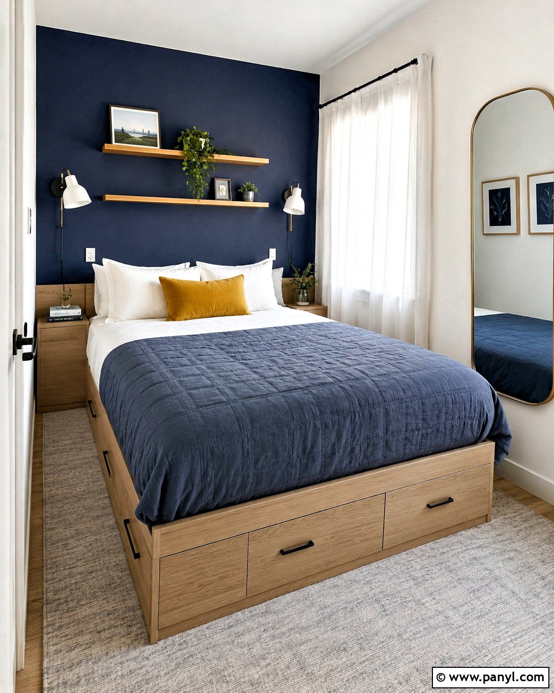 Small Deep Blue Bedroom - 20 deep blue bedroom ideas