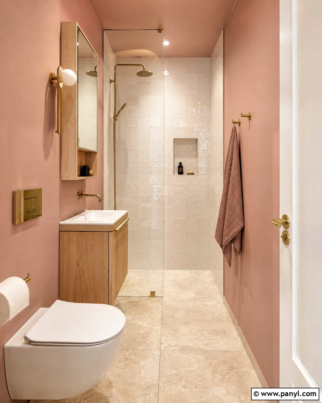 Small Dusky Pink Bathroom - 20 dusky pink bathroom ideas