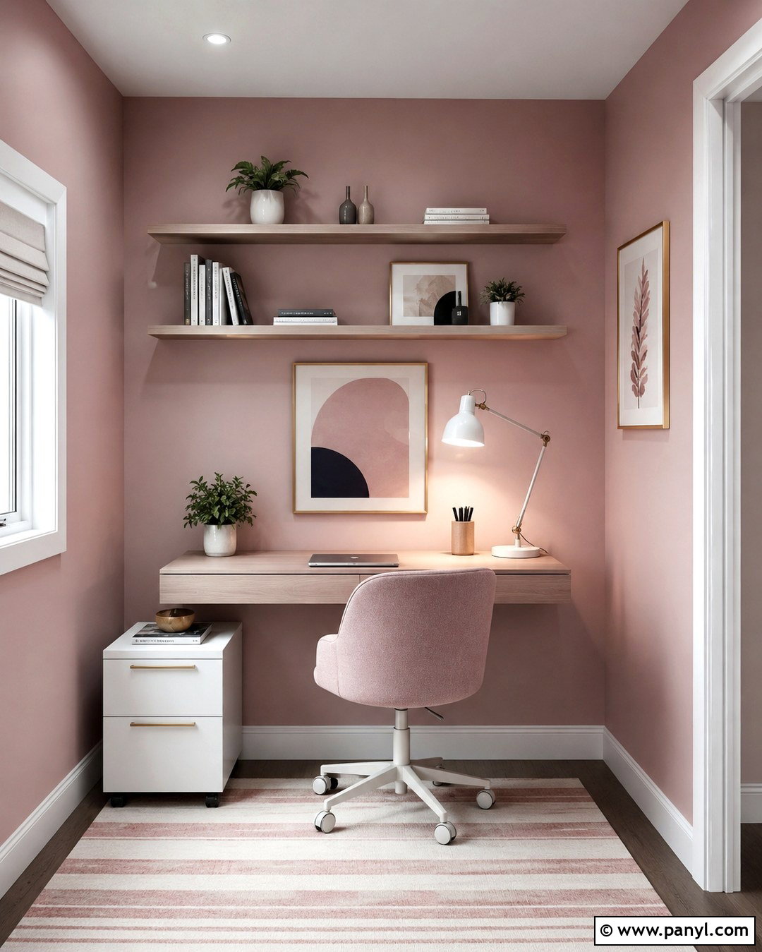 Small Dusty Rose Office - 20 Dusty Rose Office Walls