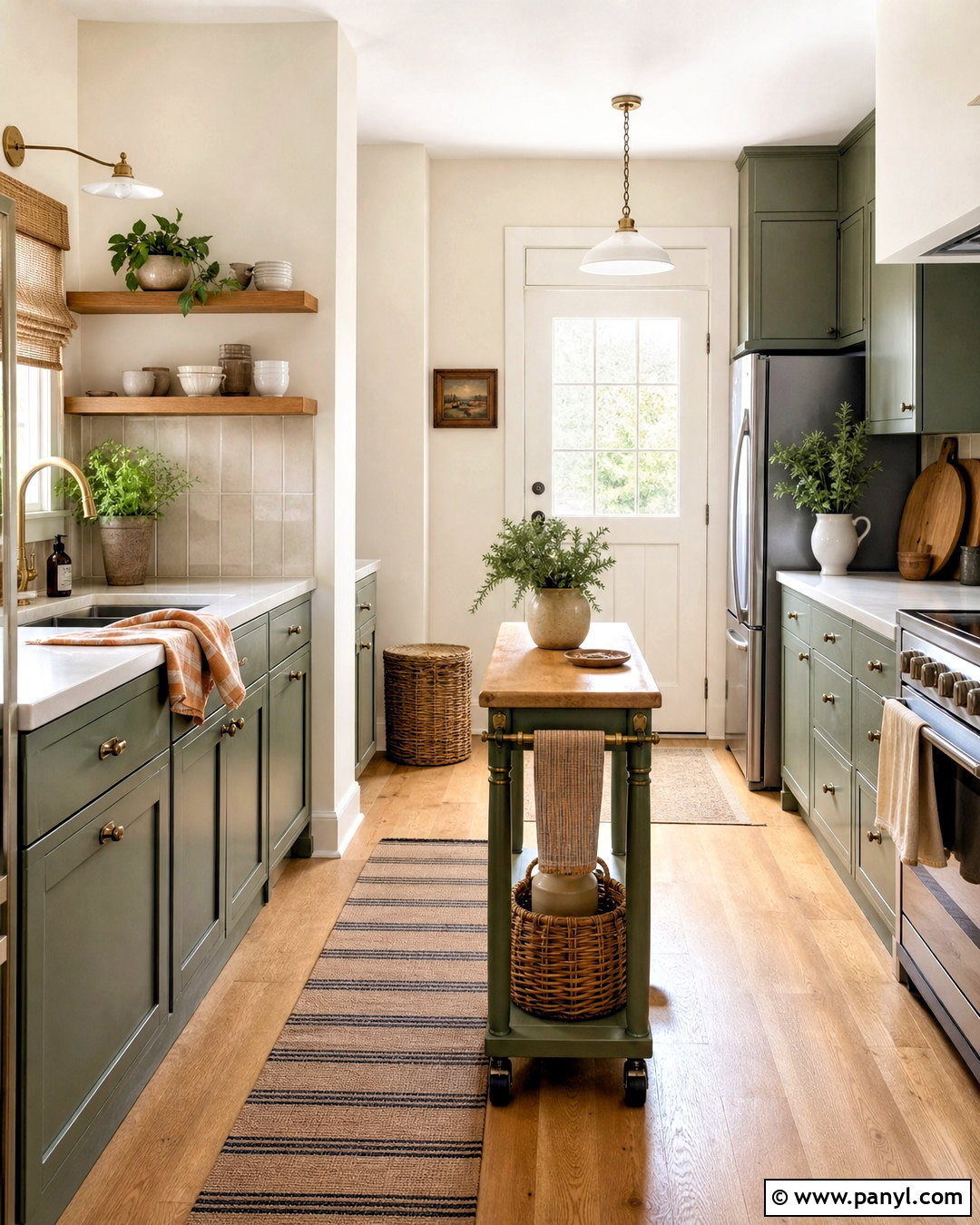 Small Earthy Green Kitchen - 20 earthy green kitchen ideas