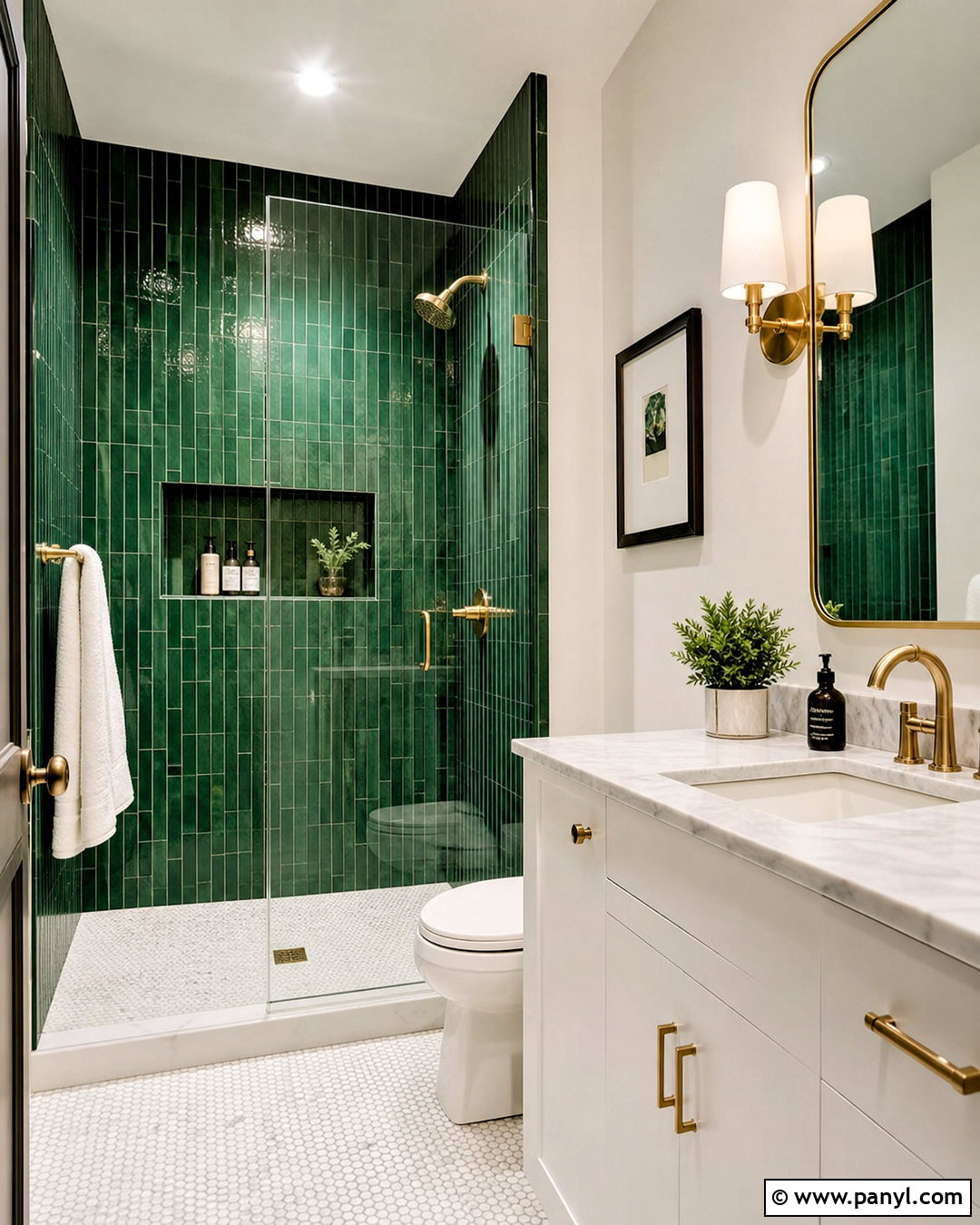 Small Emerald Green Bathroom - 20 small green bathroom ideas