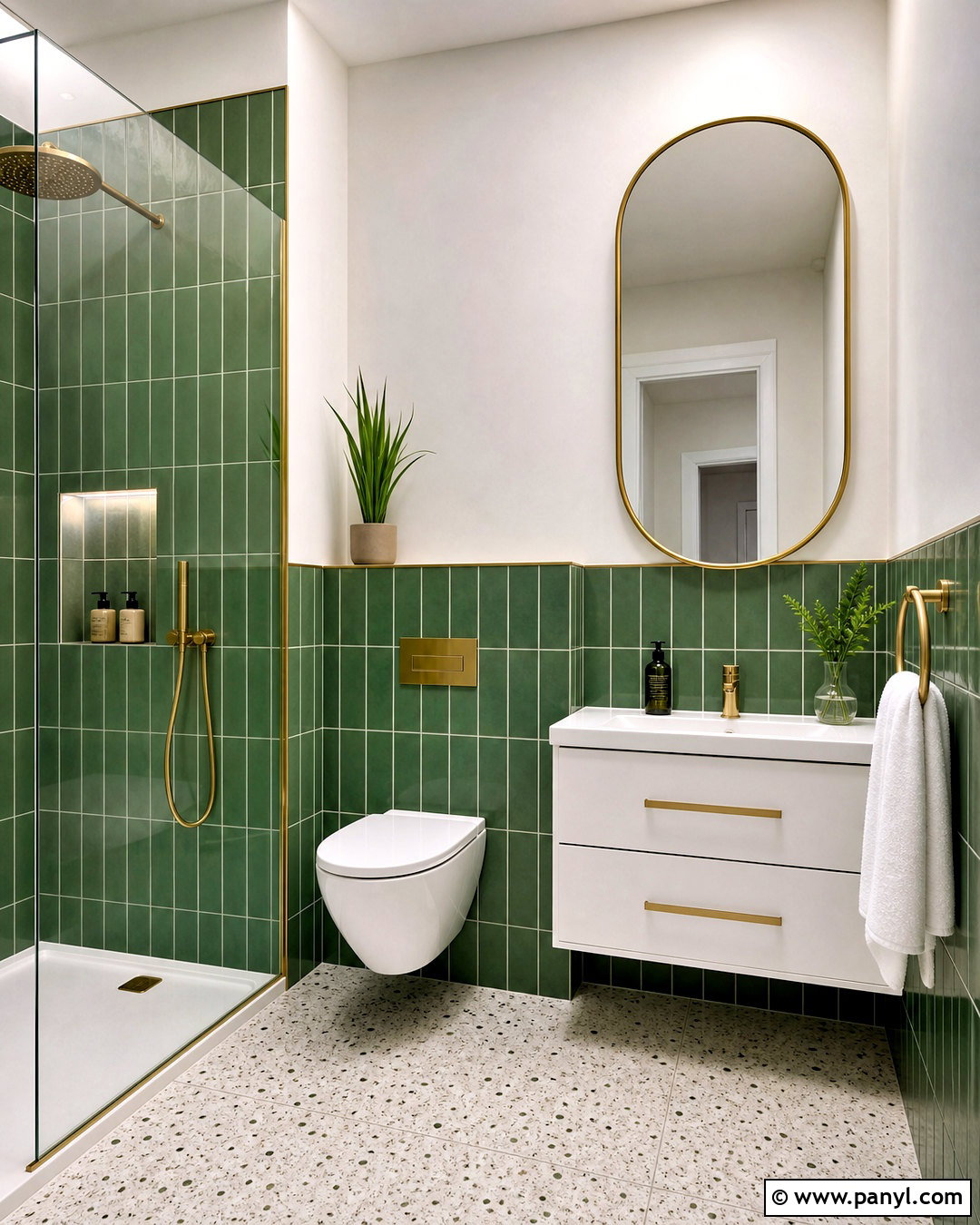 Small Emerald Green Bathroom - 20 emerald green and gold bathroom ideas