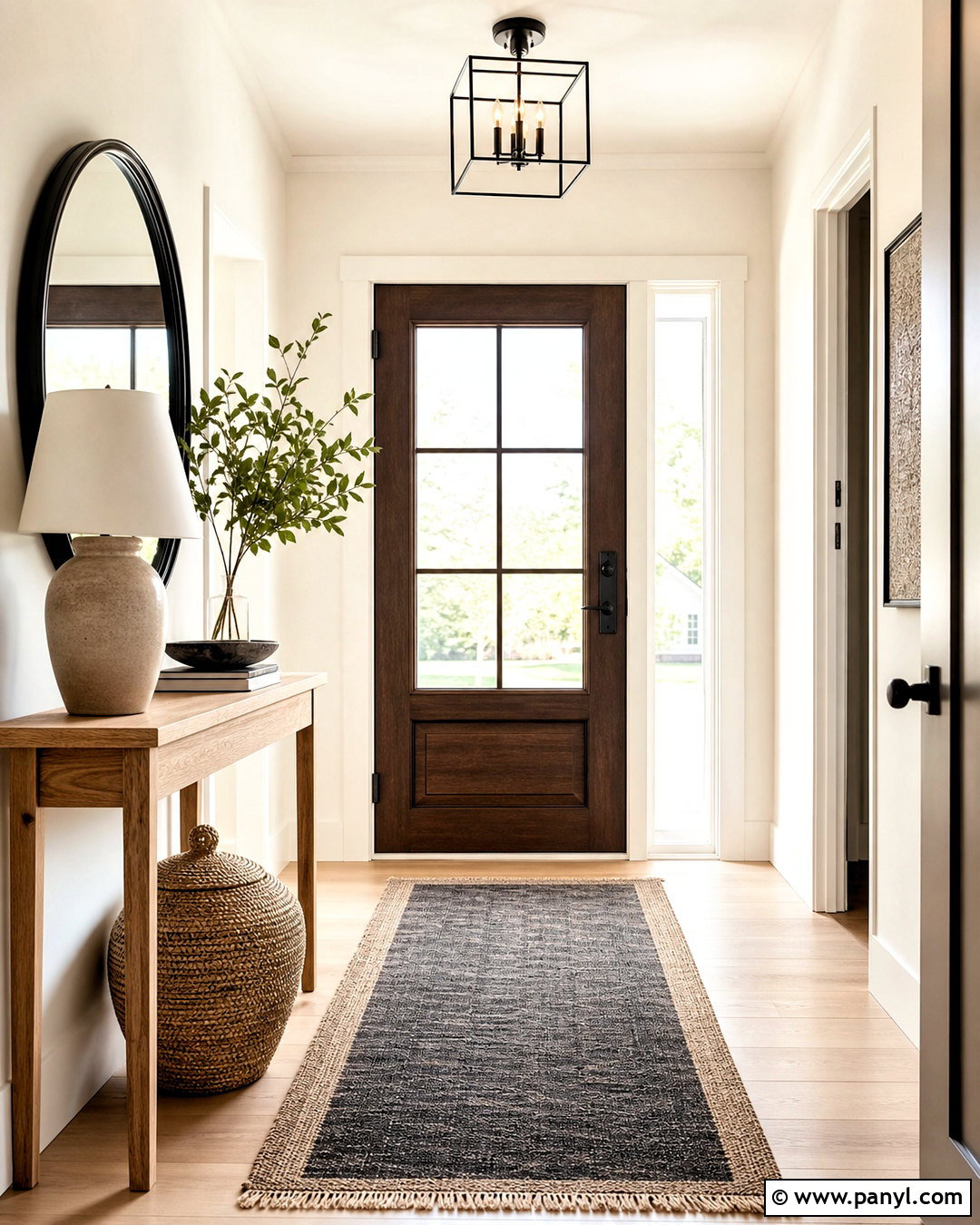 Small Entryway With Slim Console - 20 entryway ideas