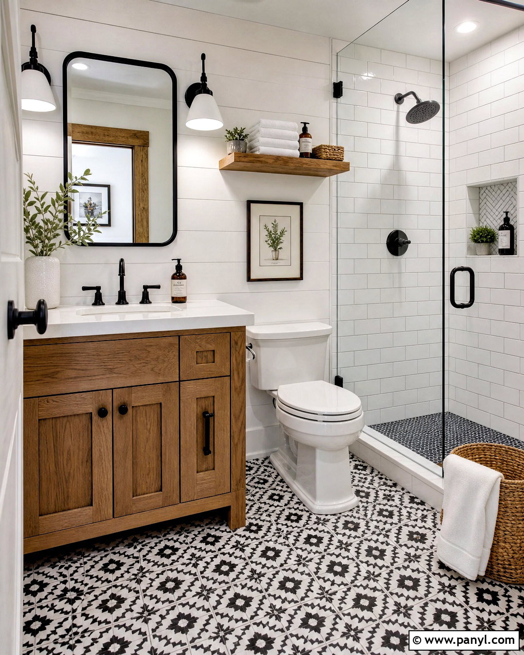 Small Farmhouse Bathroom - 20 small bathroom remodel ideas