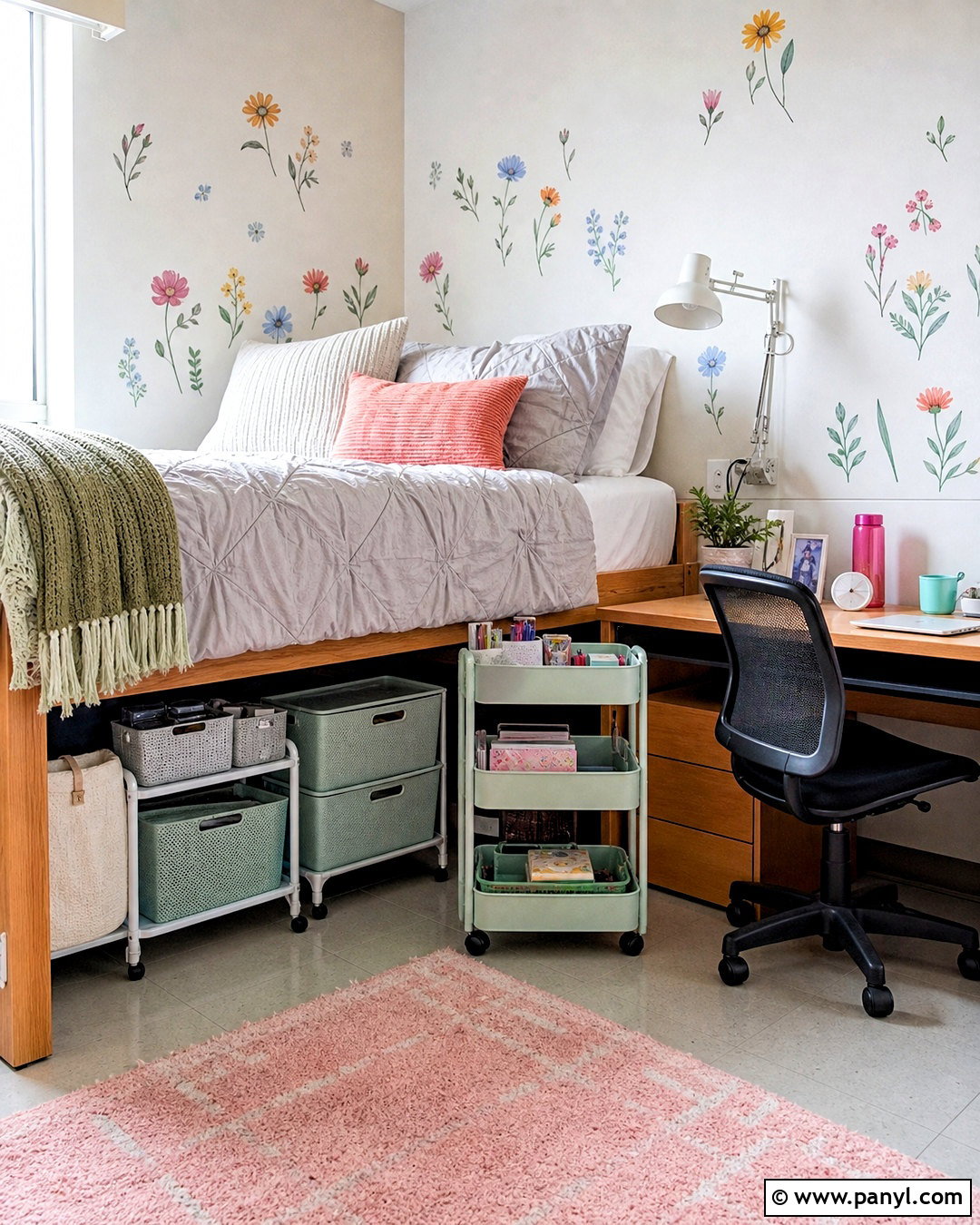 Small Floral Wall Decals For Dorm Room - 20 floral wall decals